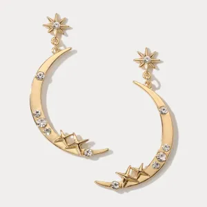 Moon Star Diamond Earrings