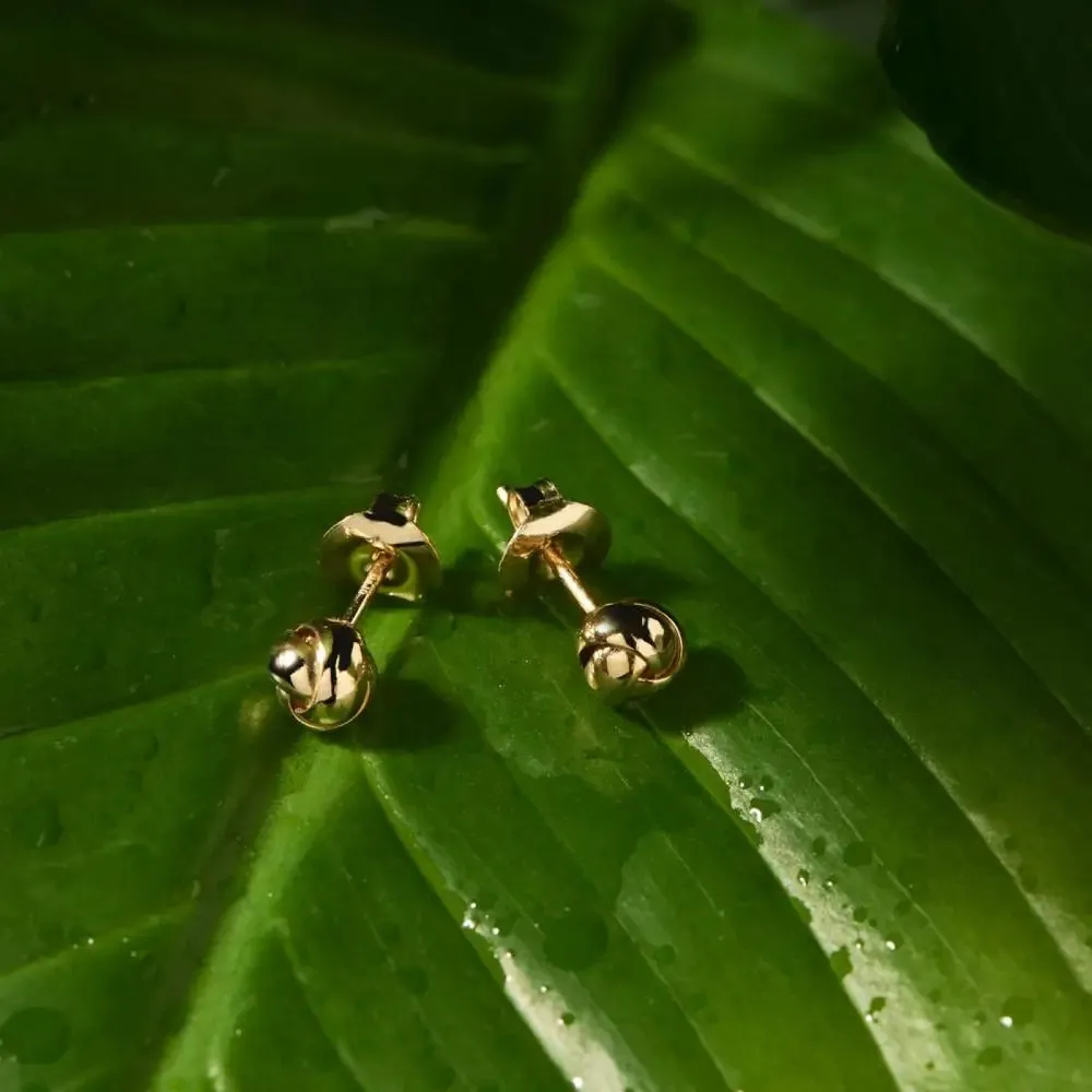 Najo Floret Yellow Gold Stud Earrings