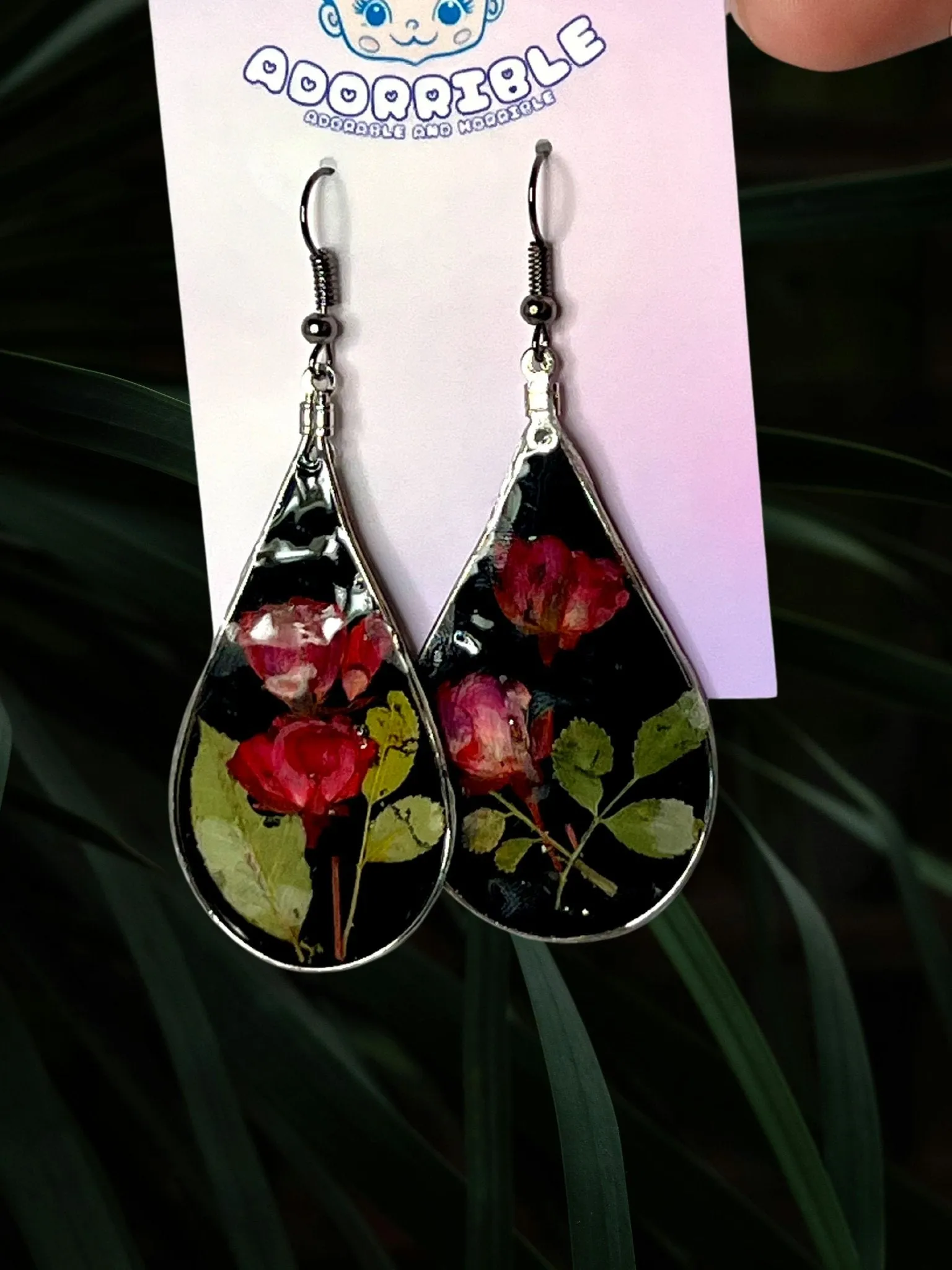 Nature Teardrop Dangle Earrings