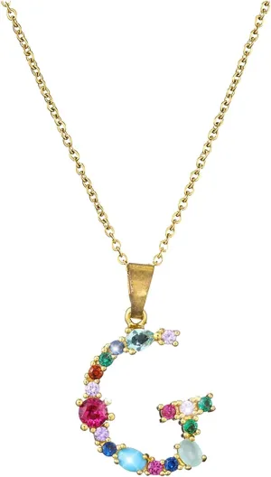 Necklaces for Girls Letter K Adjustable Length Pendant Necklace for Women Chunky Charm Pendant Necklaces Fashion Jewelry