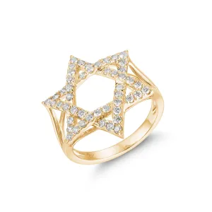 Orchid Gems Star of David Diamond Ring