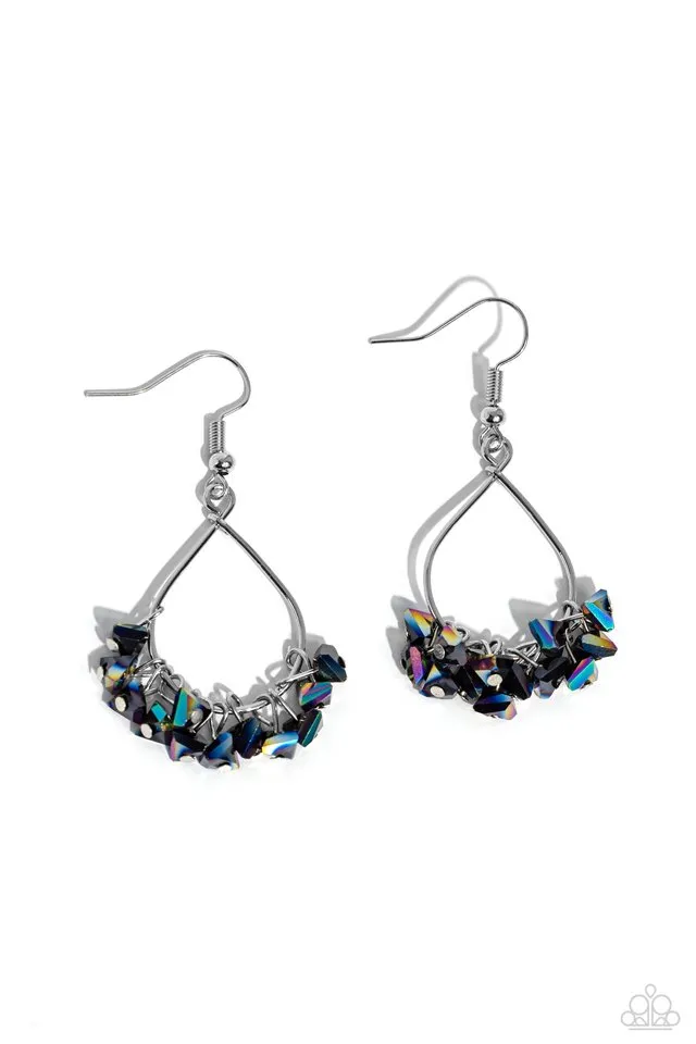 Paparazzi Earring ~ Charm of the Century - Black