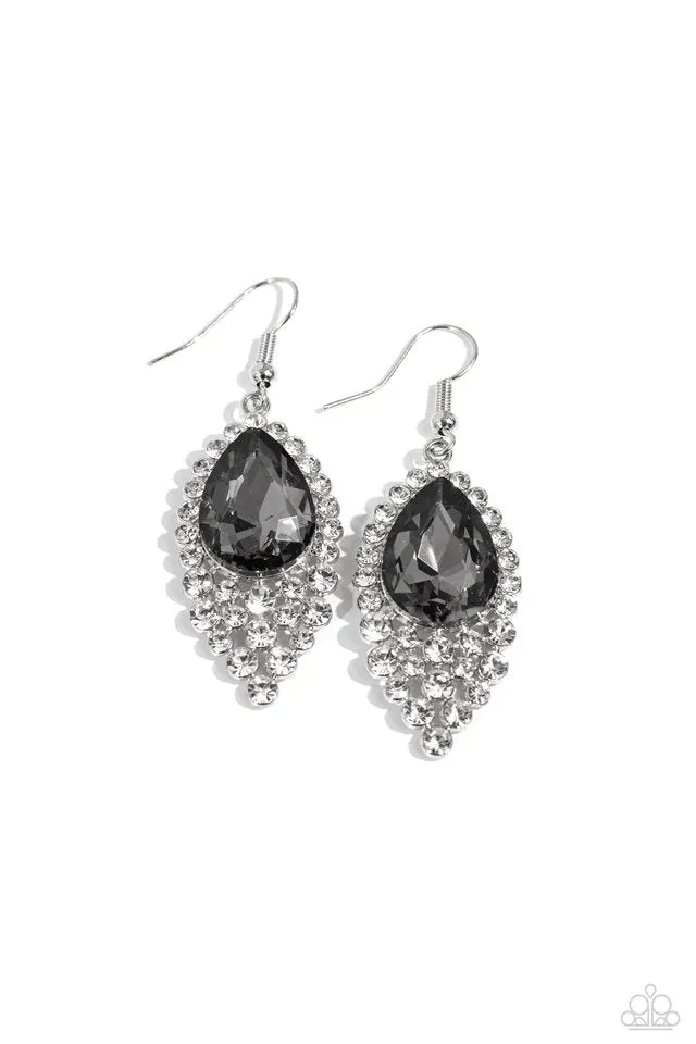 Paparazzi Earring ~ Glorious Glimmer - Silver