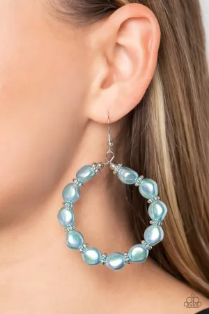 Paparazzi Earring ~ The PEARL Next Door - Blue