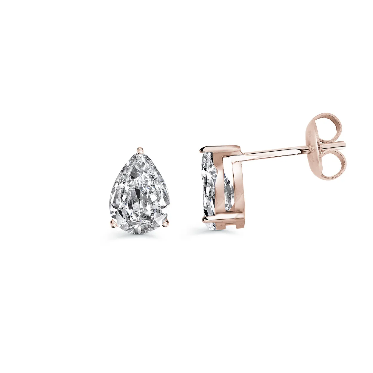 Pear Stud Earring 8mm