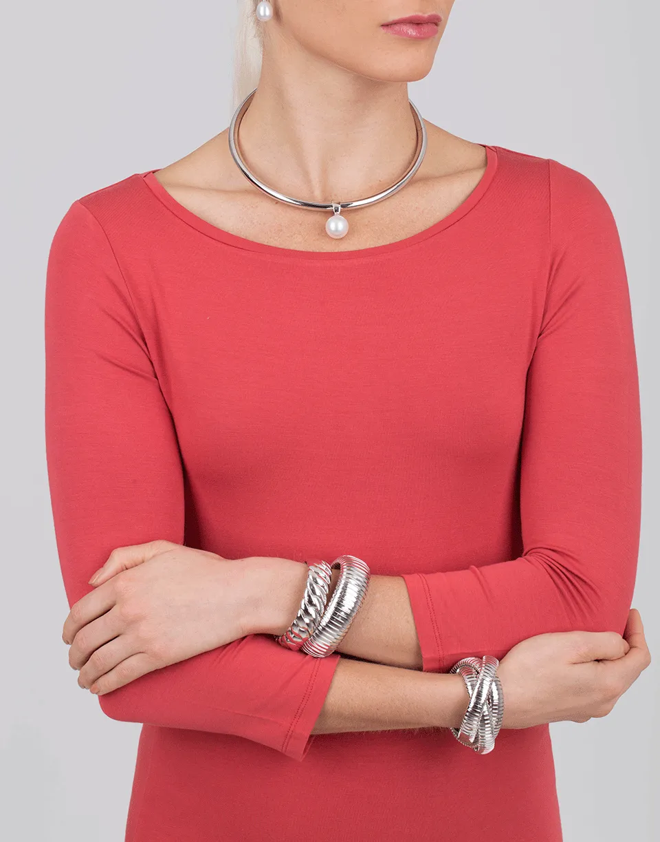 Polished Wave Stretch Bracelet
