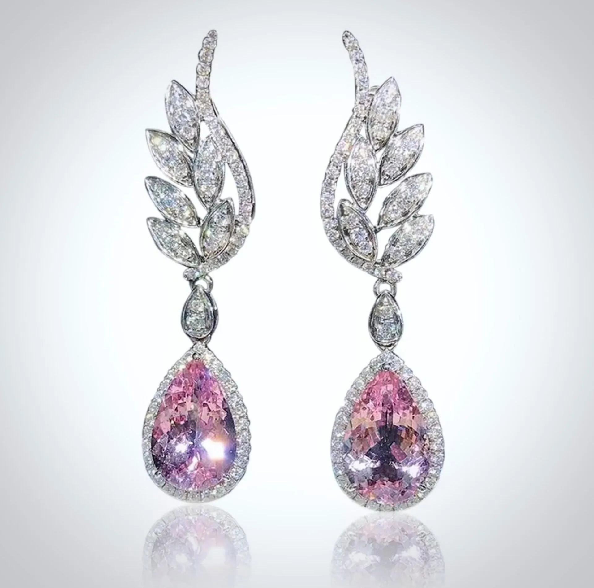 "Laura" - Cubic Zirconia Bridal Earrings - More Colors