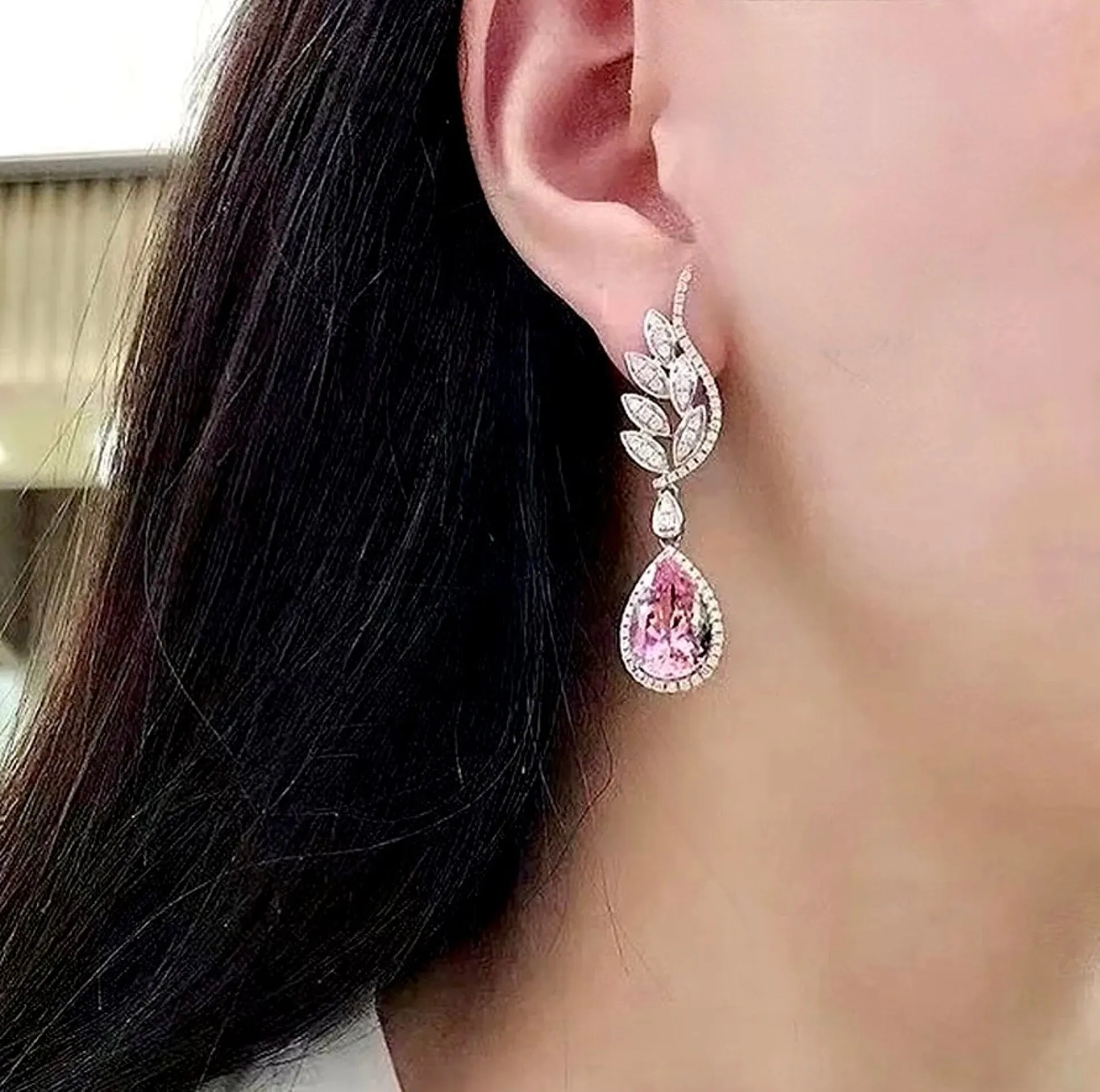 "Laura" - Cubic Zirconia Bridal Earrings - More Colors
