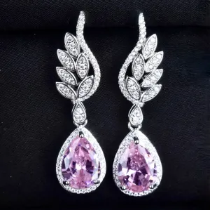 "Laura" - Cubic Zirconia Bridal Earrings - More Colors