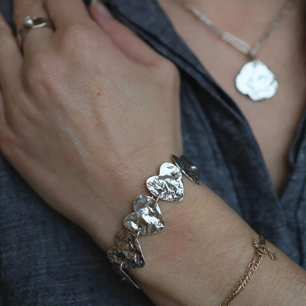 Reticulated Heart Bracelet