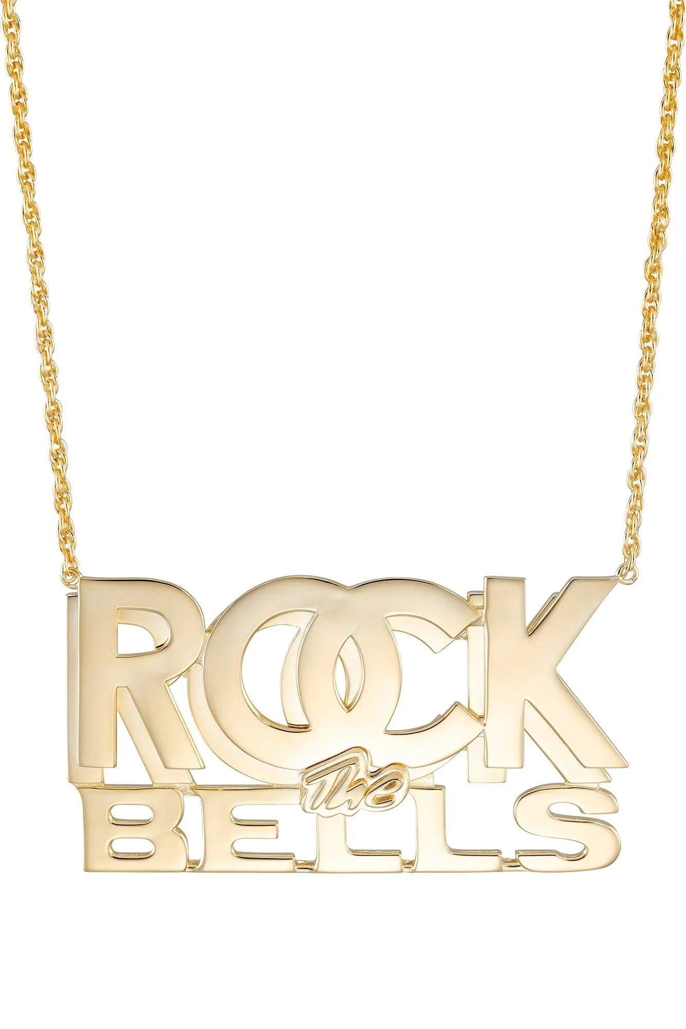 Rock The Bells Nameplate Necklace