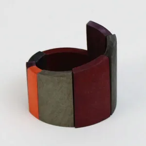 Round Wooden Geometric Bracelet Desert