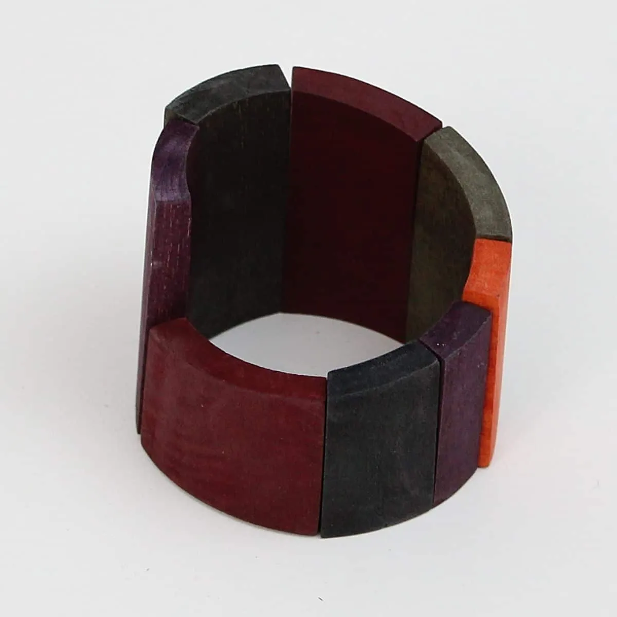 Round Wooden Geometric Bracelet Desert