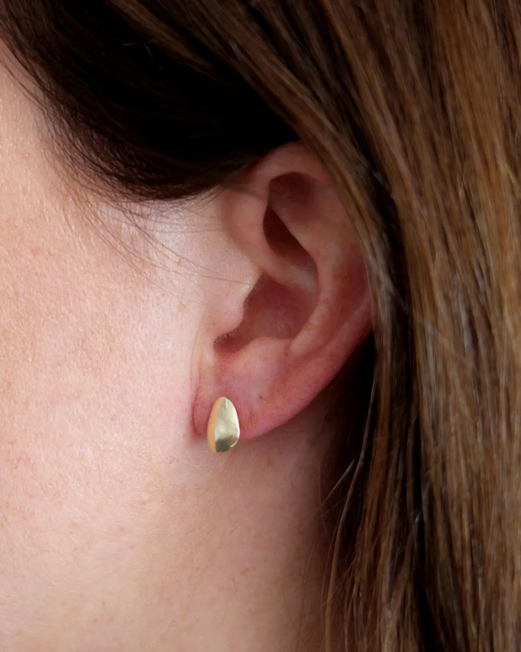 Small Gold Pebble Studs