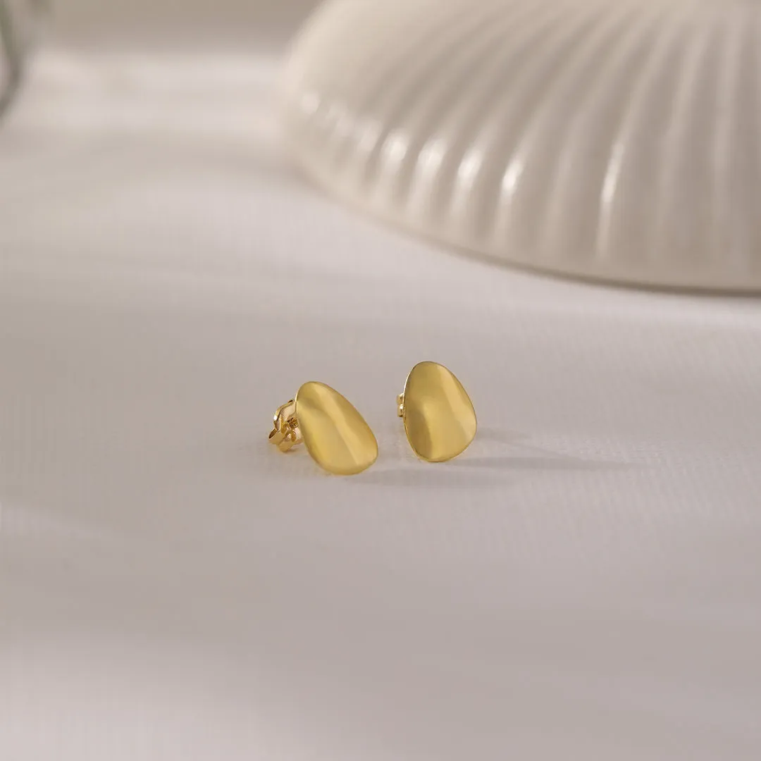 Small Gold Pebble Studs