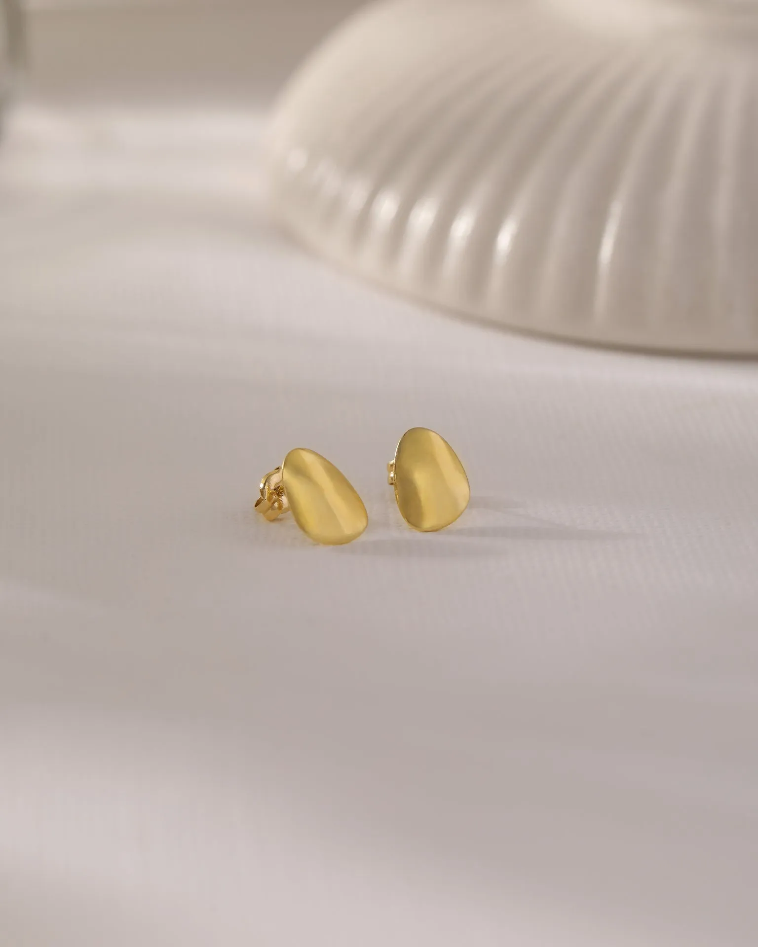 Small Gold Pebble Studs