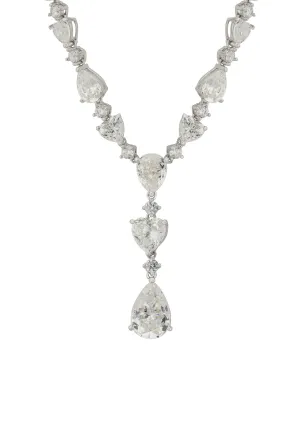 Sofia Moissanite Statement Necklace Silver