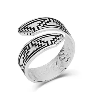 Southwestern Escape Wrap Ring By Montana Silversmiths RG5592