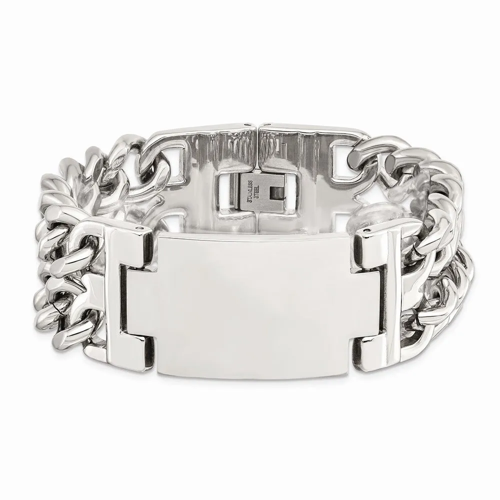 Stainless Steel Polished 8in ID Bracelet