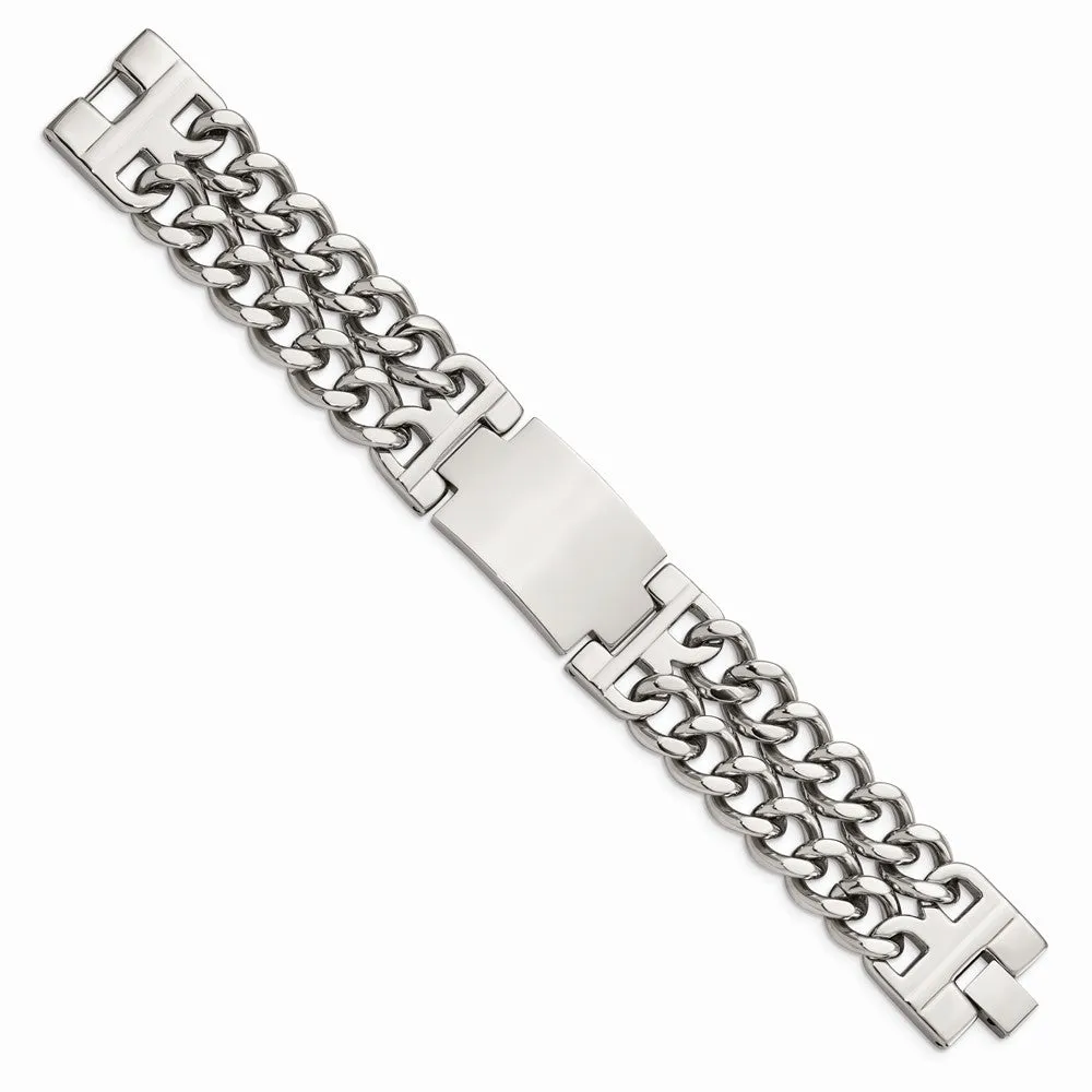 Stainless Steel Polished 8in ID Bracelet