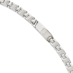 Stainless Steel Polished ID Plate 9in Bracelet