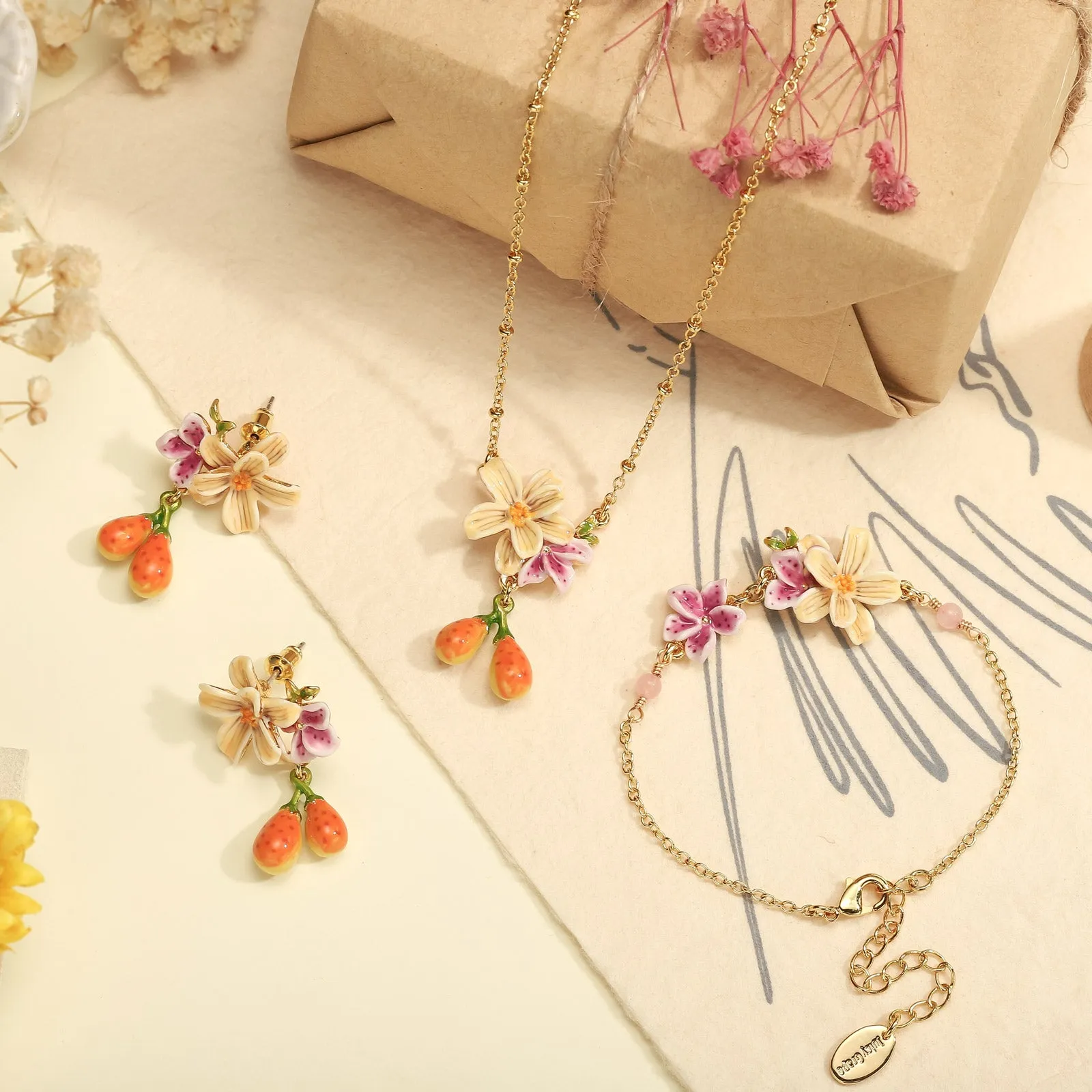 Sweet Pear Flower Earrings