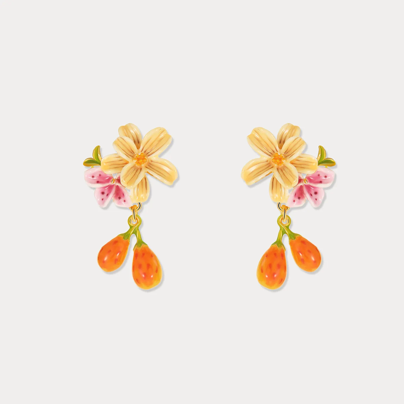 Sweet Pear Flower Earrings