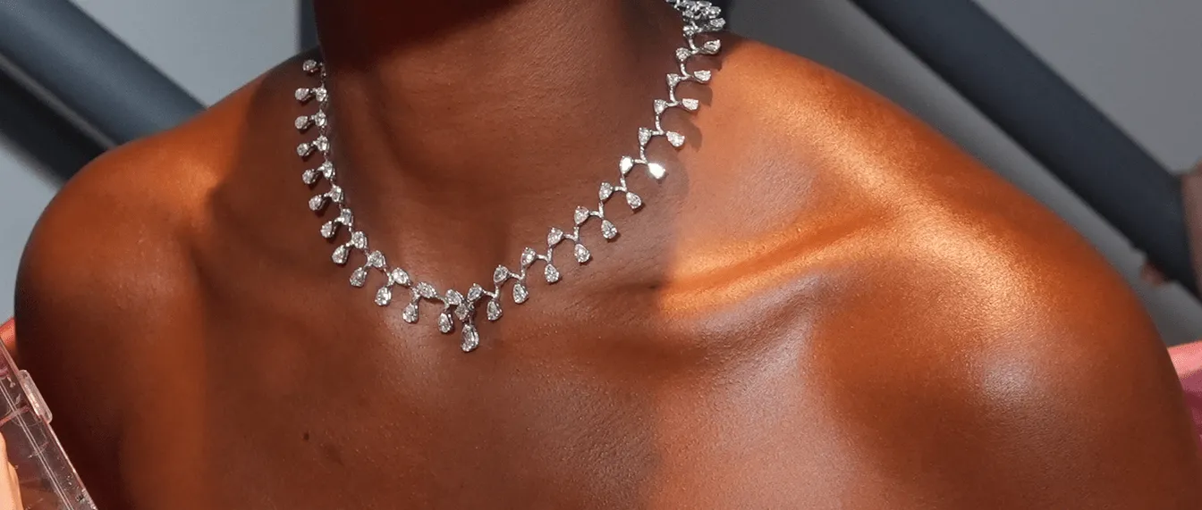 'The Marlene' Pear Shape Diamond Necklace, 23 CT