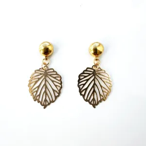 TI-GO Small Monstera Leaf Earrings