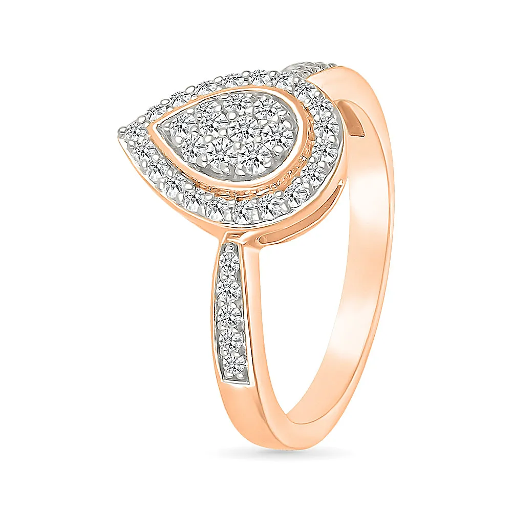 Timeless Pear Shape Gold & Diamond Ring