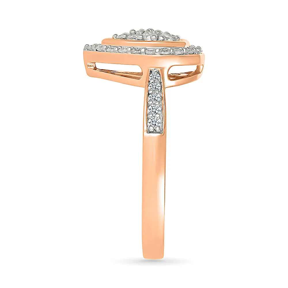 Timeless Pear Shape Gold & Diamond Ring