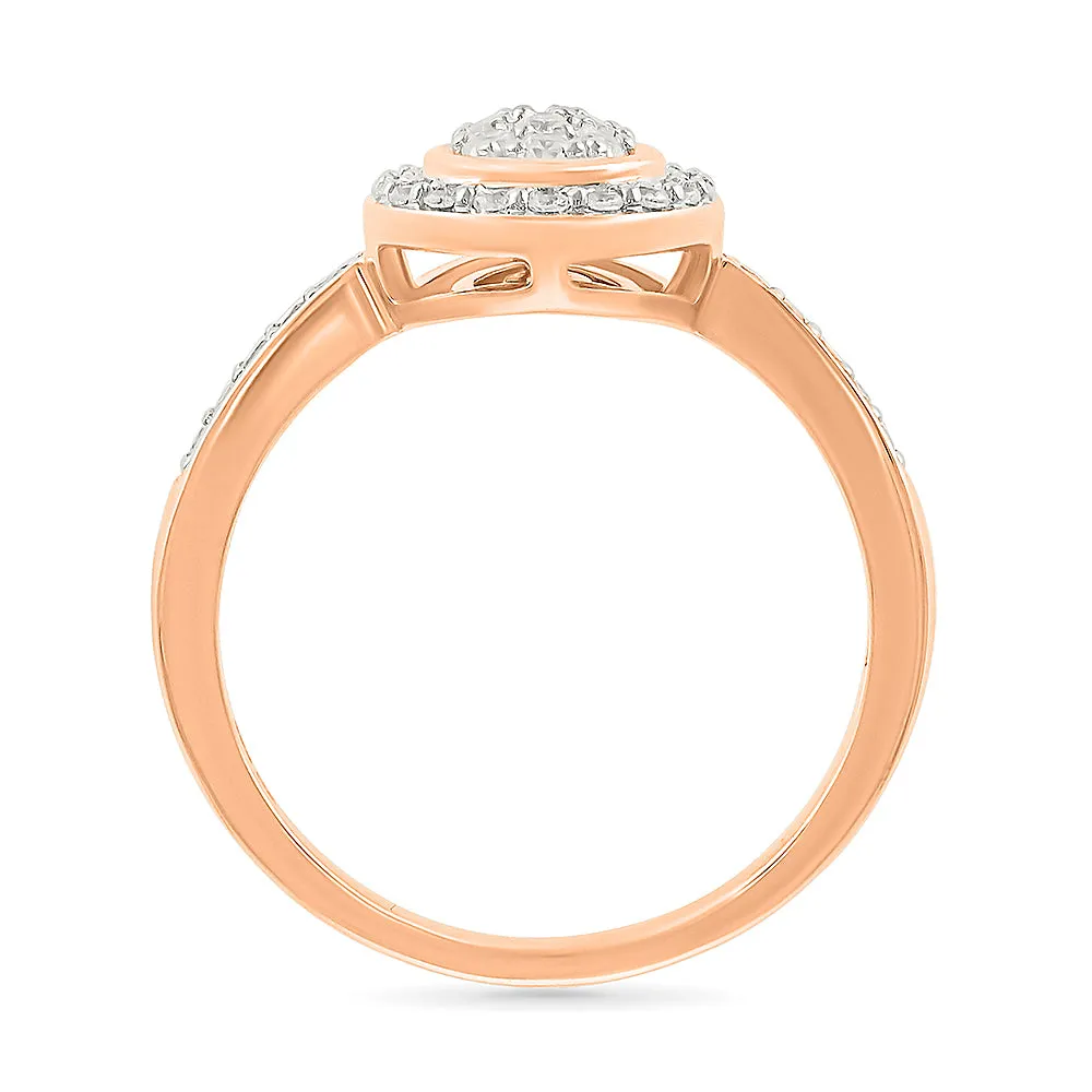 Timeless Pear Shape Gold & Diamond Ring