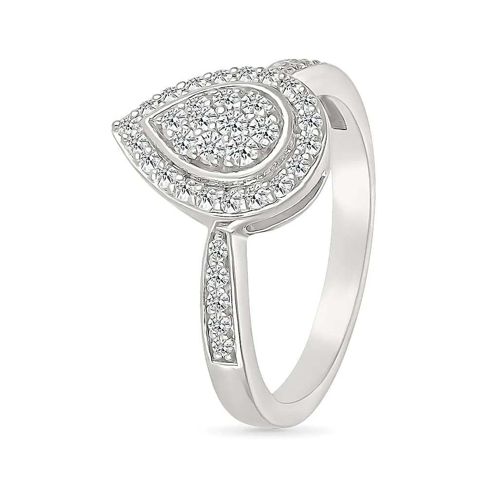 Timeless Pear Shape Gold & Diamond Ring