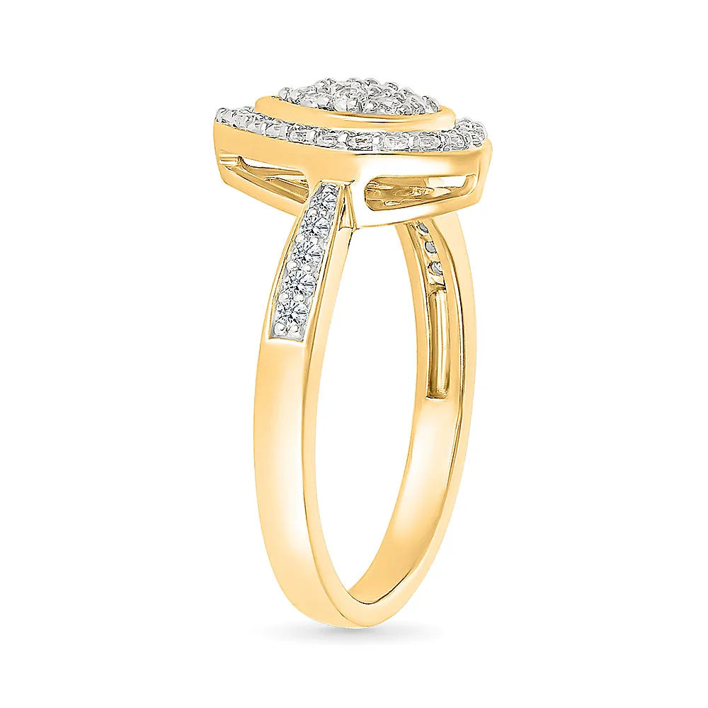 Timeless Pear Shape Gold & Diamond Ring