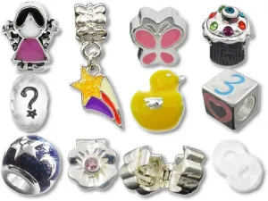 Timeline Treasures European Charm Bracelet Charms and Beads For Women, DIY Jewelry, Purple Nursery Rhyme Collection