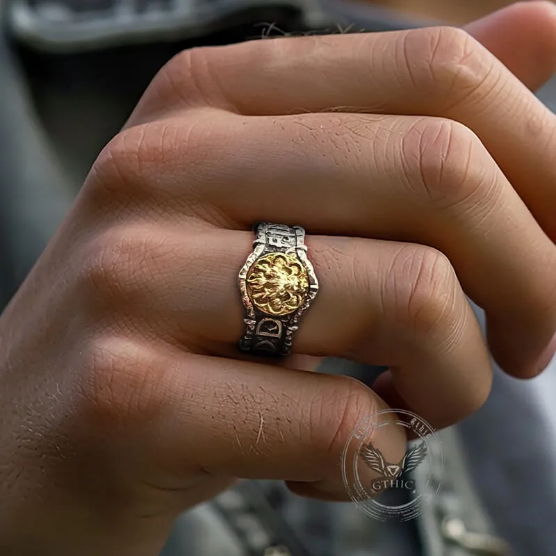 Vintage Fire Dragon Sterling Silver Ring