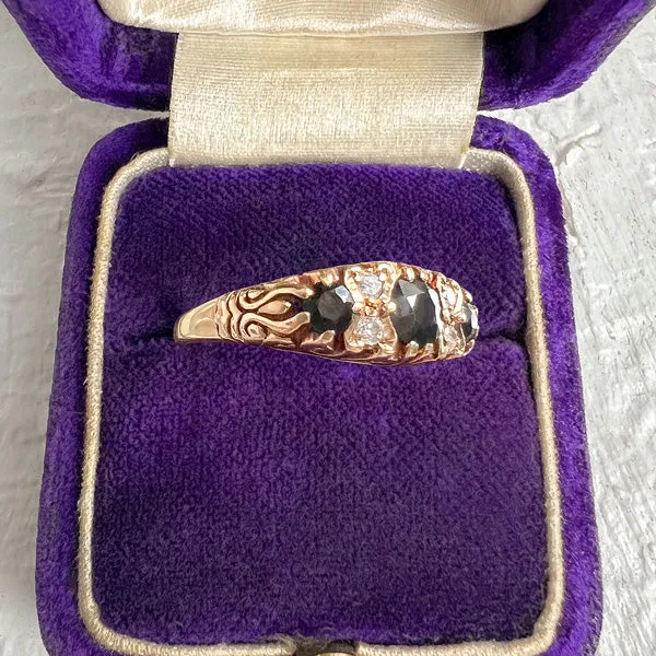 Vintage Sapphire & Diamond Ring