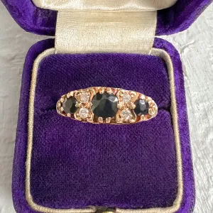 Vintage Sapphire & Diamond Ring
