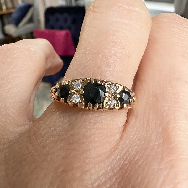 Vintage Sapphire & Diamond Ring