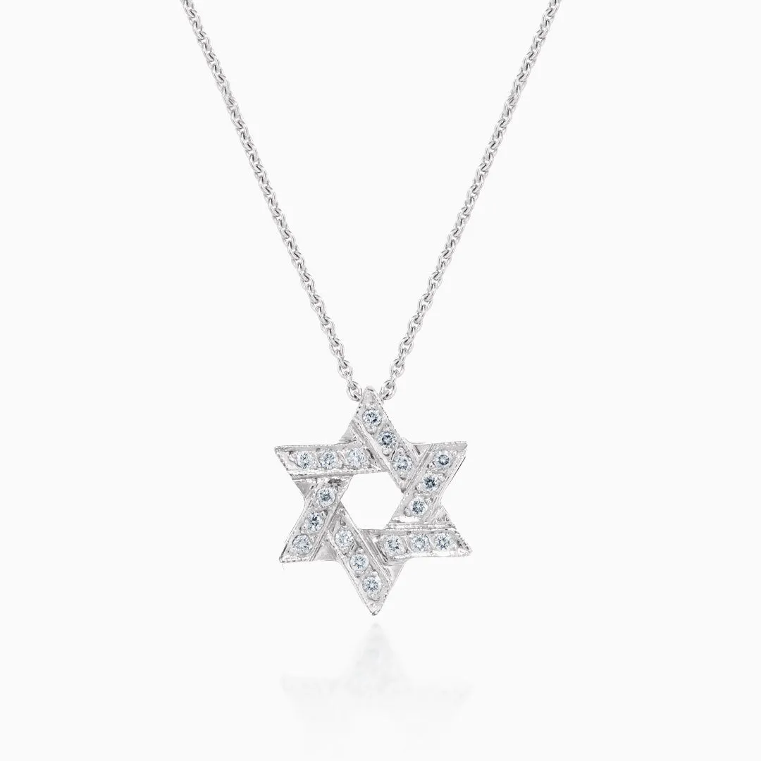 Vintage Style Magen David Necklace