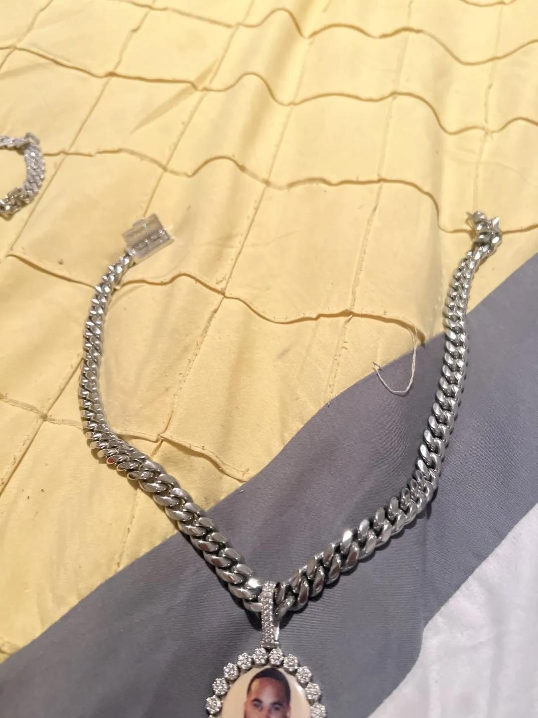 VVS Moissanite Miami Cuban Bracelet Steel / .925 Silver