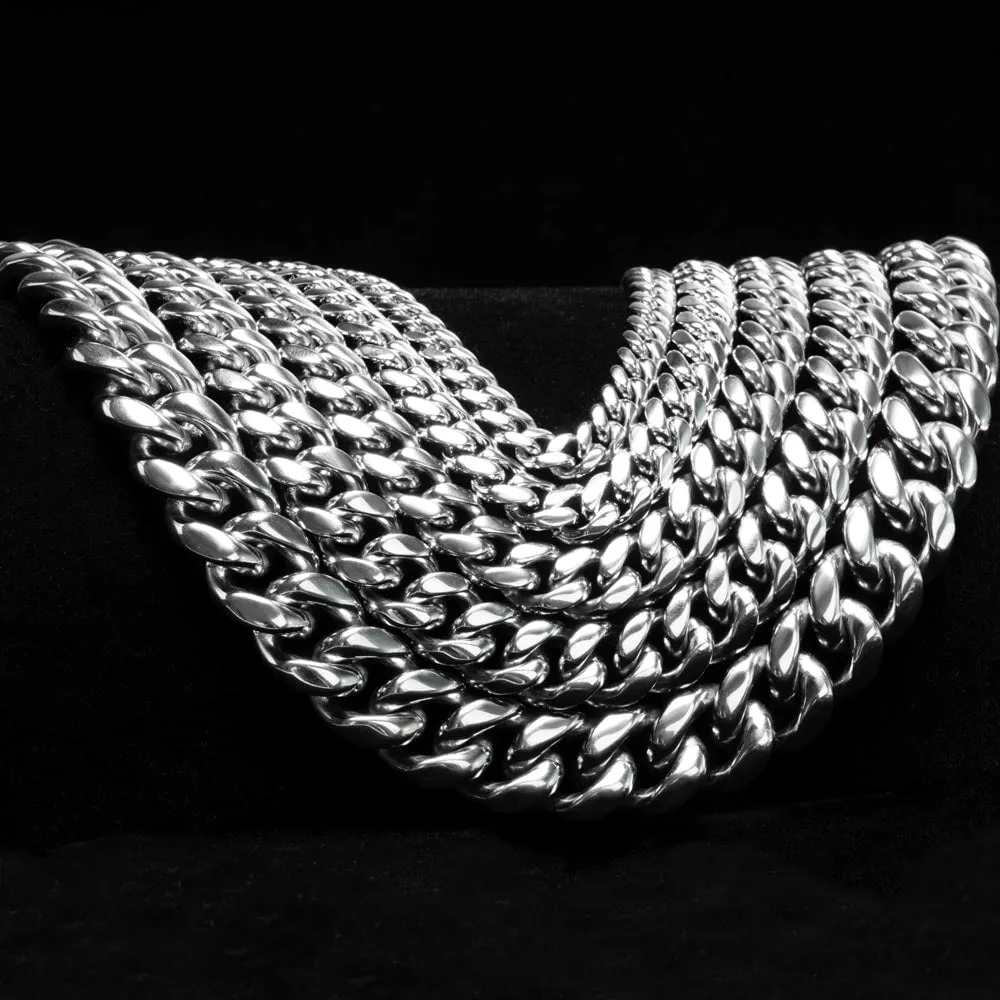 VVS Moissanite Miami Cuban Bracelet Steel / .925 Silver
