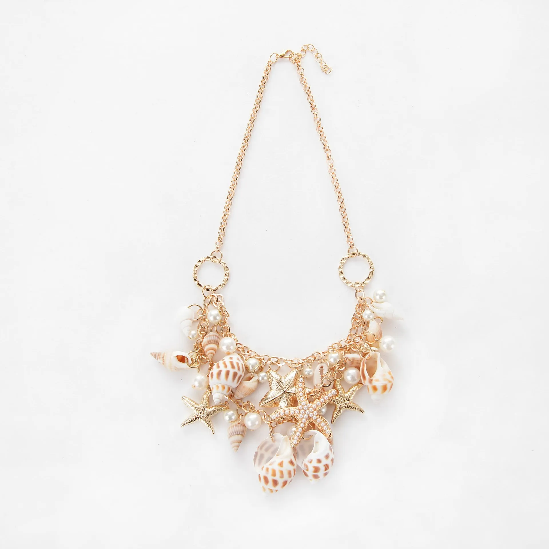 Wholesale Beach Style Starfish Alloy Necklace