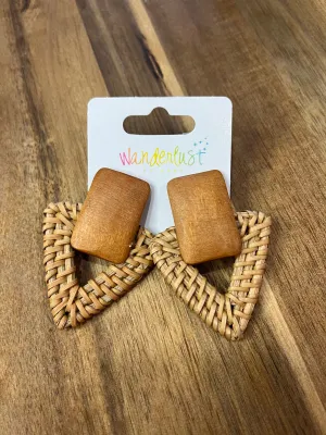 Wicker Triangle Earrings