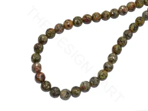 Yellow Black Round Jade Semi Precious Stones